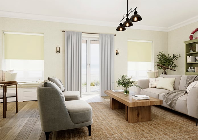 Rimini (Blackout), Sand & Illusion Sandy - Double Roller Blind - Image 6